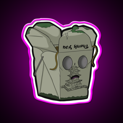 Zombie Take Out Led Neon Sign Chinese Food Rgb Color