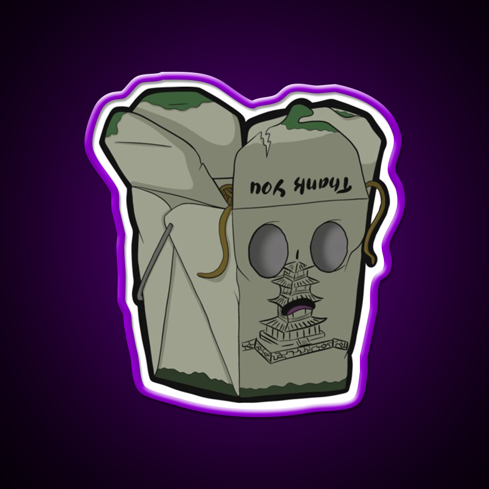 Zombie Take Out Led Neon Sign Chinese Food Rgb Color