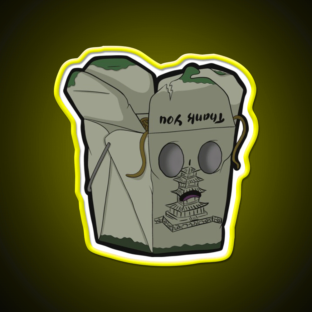 Zombie Take Out Led Neon Sign Chinese Food Rgb Color