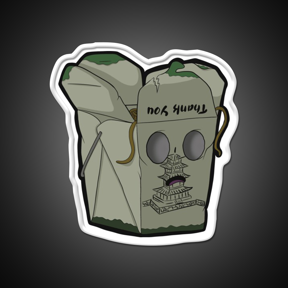 Zombie Take Out Led Neon Sign Chinese Food Rgb Color