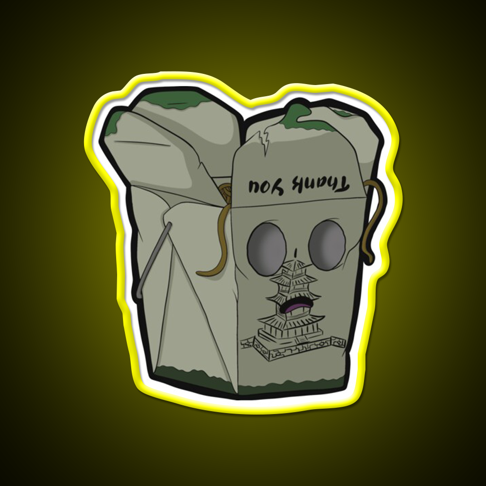 Zombie Take Out Led Neon Sign Chinese Food Rgb Color