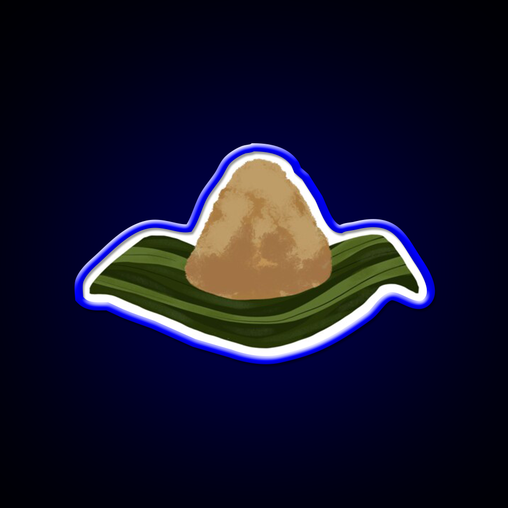 Zongzi Sticky Rice Led Neon Sign Chinese Food Rgb Color