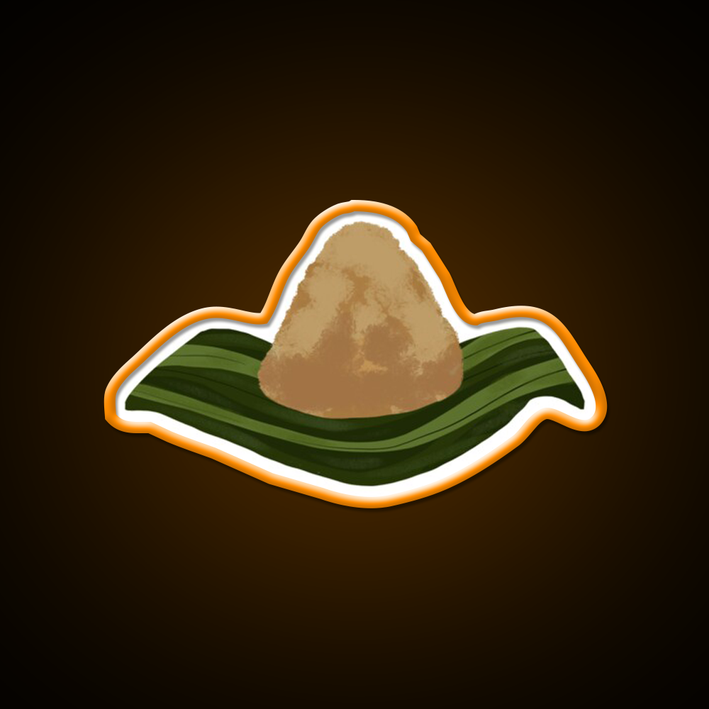 Zongzi Sticky Rice Led Neon Sign Chinese Food Rgb Color