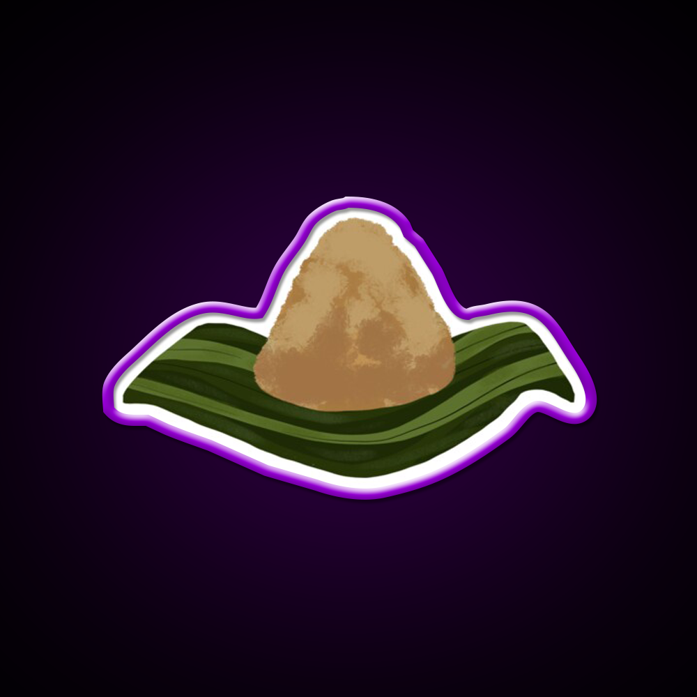 Zongzi Sticky Rice Led Neon Sign Chinese Food Rgb Color