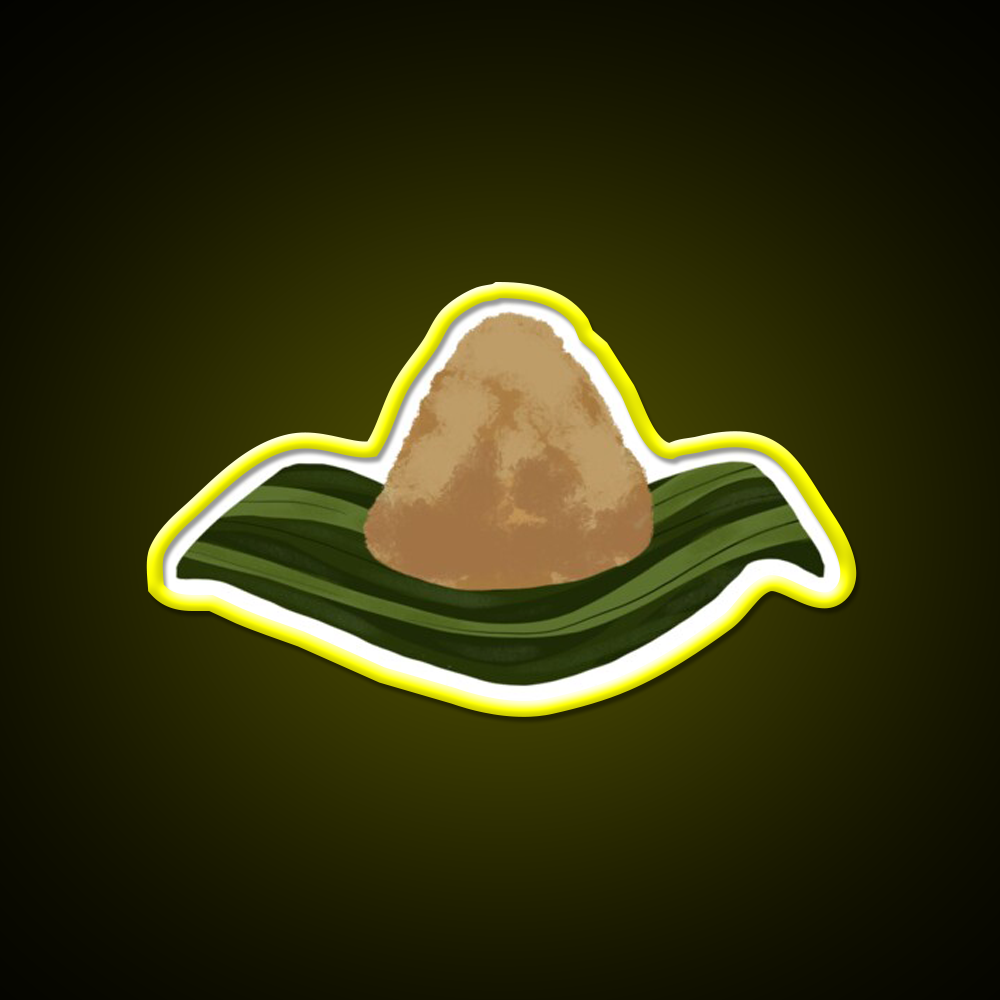 Zongzi Sticky Rice Led Neon Sign Chinese Food Rgb Color