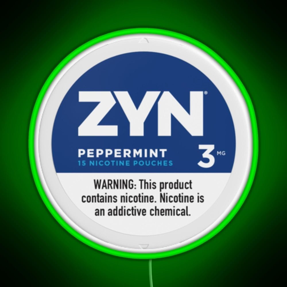Zyn Peppermint 3mg Rgb Neon Sign - Shineneon