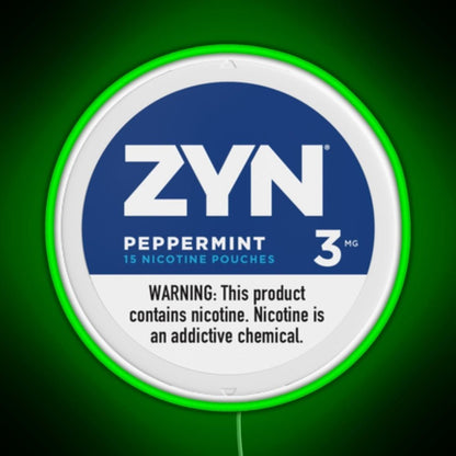 Zyn Peppermint 3mg Rgb Neon Sign - Shineneon