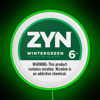 Zyn Wintergreen 6mg Rgb Neon Sign - Shineneon