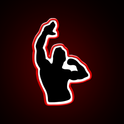 Zyzz Pose Black Silhouette Gym Fitness Led Neon Sign Rgb Color