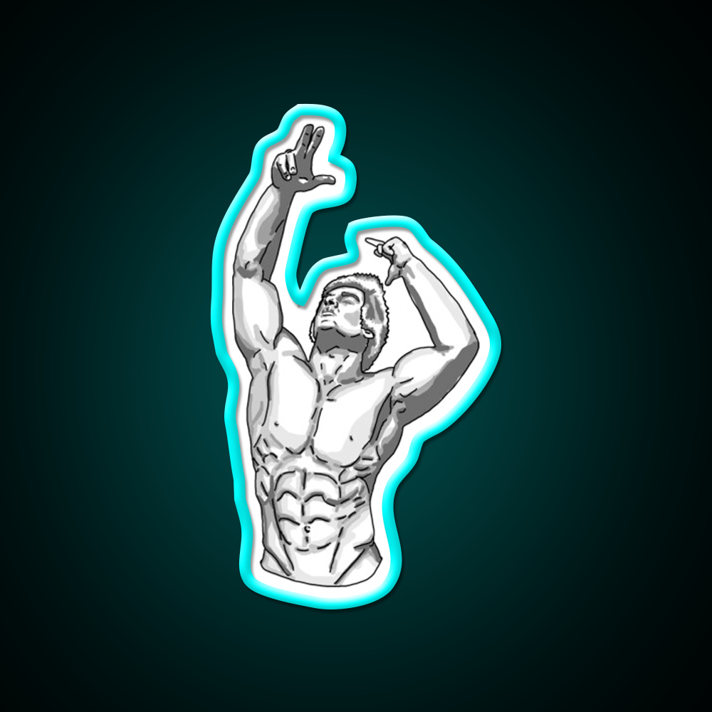 Zyzz Posing Gym Fitness Led Neon Sign Rgb Color