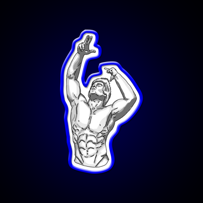 Zyzz Posing Gym Fitness Led Neon Sign Rgb Color