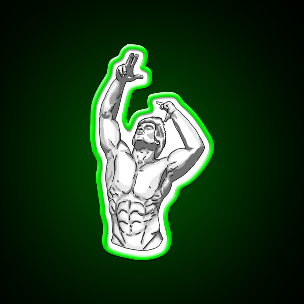 Zyzz Posing Gym Fitness Led Neon Sign Rgb Color