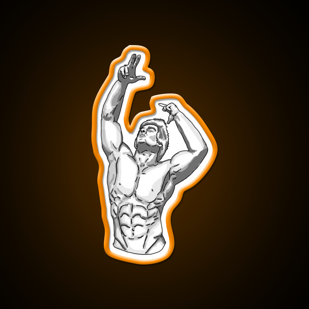 Zyzz Posing Gym Fitness Led Neon Sign Rgb Color