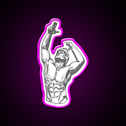 Zyzz Posing Gym Fitness Led Neon Sign Rgb Color