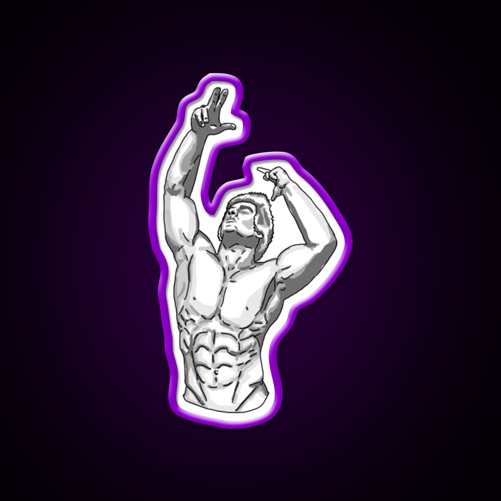 Zyzz Posing Gym Fitness Led Neon Sign Rgb Color