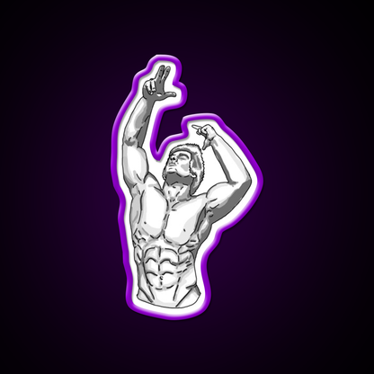 Zyzz Posing Gym Fitness Led Neon Sign Rgb Color