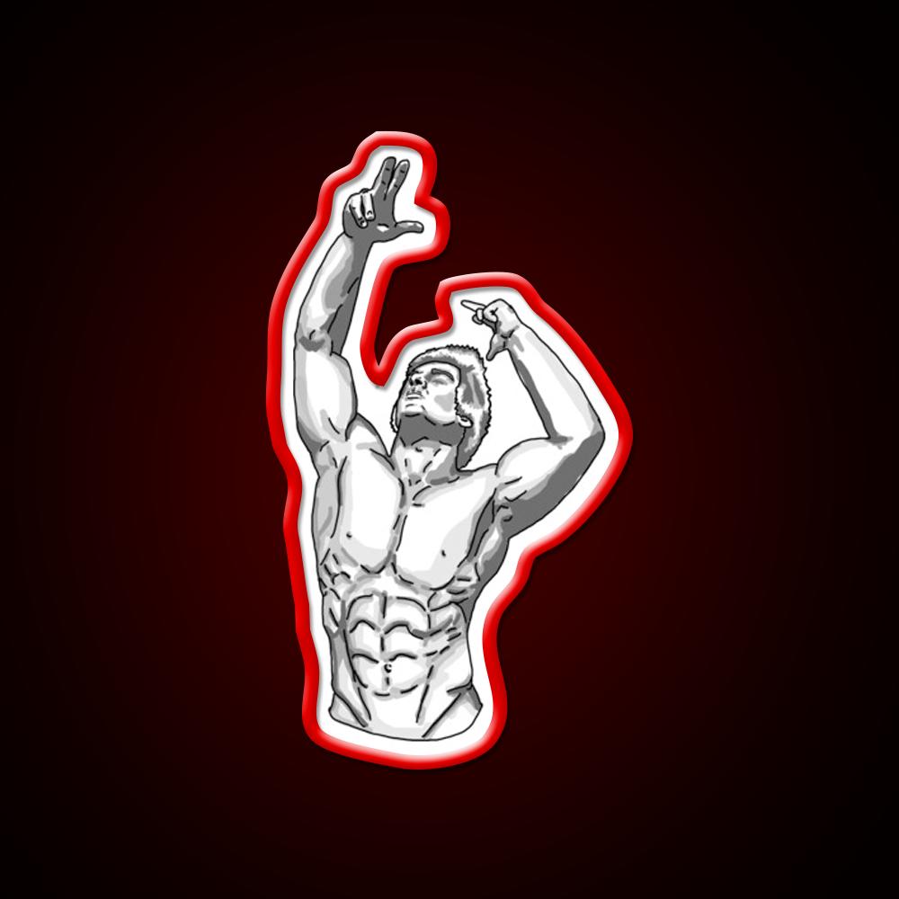 Zyzz Posing Gym Fitness Led Neon Sign Rgb Color