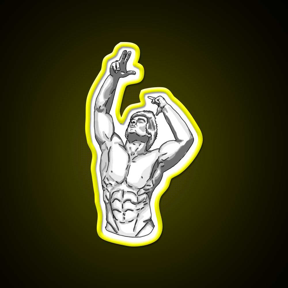 Zyzz Posing Gym Fitness Led Neon Sign Rgb Color