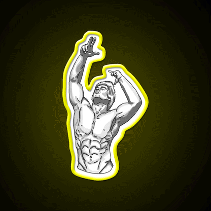 Zyzz Posing Gym Fitness Led Neon Sign Rgb Color