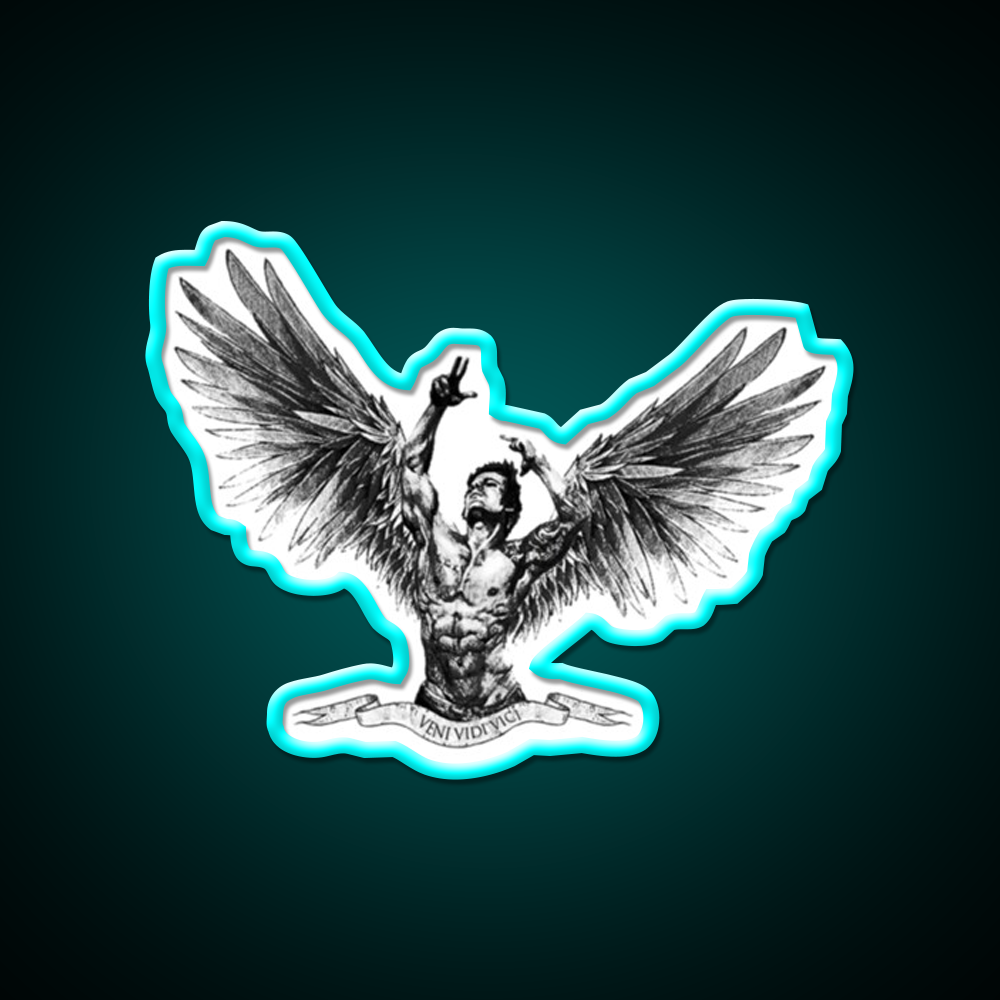 Zyzz Winged Sign Gym Fitness Led Neon Sign Rgb Color