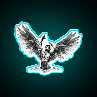 Zyzz Winged Sign Gym Fitness Led Neon Sign Rgb Color