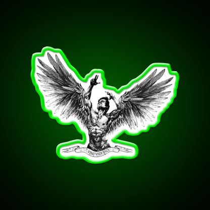 Zyzz Winged Sign Gym Fitness Led Neon Sign Rgb Color