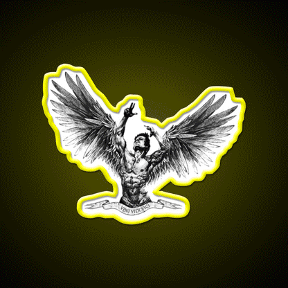 Zyzz Winged Sign Gym Fitness Led Neon Sign Rgb Color