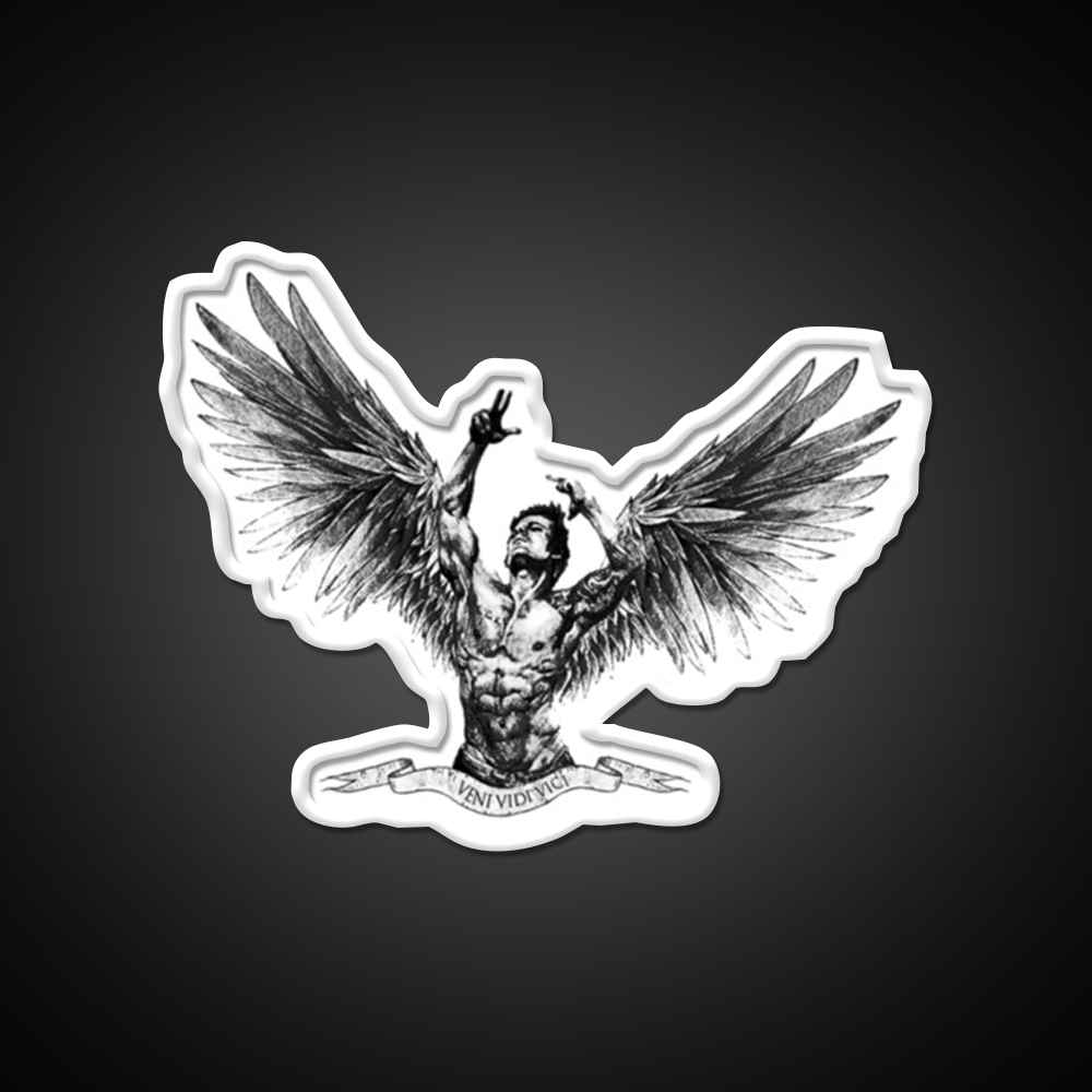 Zyzz Winged Sign Gym Fitness Led Neon Sign Rgb Color