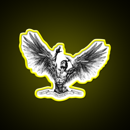 Zyzz Winged Sign Gym Fitness Led Neon Sign Rgb Color