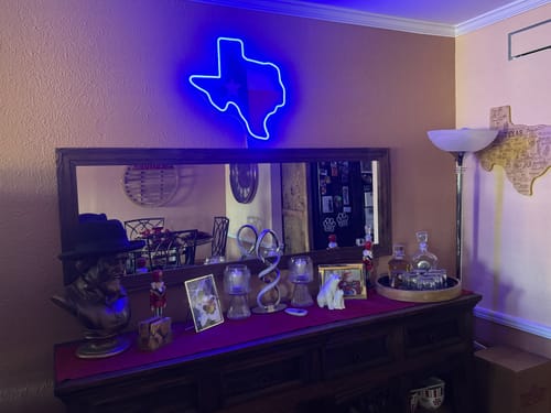 Michael's custom Texas neon sign